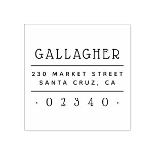 Aangepast retouradres voor de naam van de klinknag rubberstempel