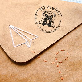 Aangepast retouradres voor de persoonlijke familie rubberstempel