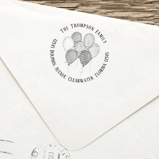 Aangepast retouradres voor feest  zelfinktende stempel