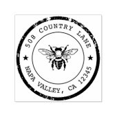 Aangepast retouradres: zelfinkend stempel, bijenst  zelfinktende stempel (Design)