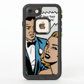 Aangepast retro 1950s  Comics Couple iPhone C (Achterkant)