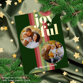 Aangepast Retro Abstract Golven Kunstpatroon Echt Folie Feestdagen Briefkaart