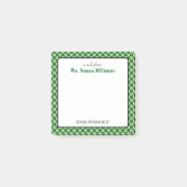 Aangepast Retro Check Patroon School Psycholoog Post-it® Notes (Voorkant)