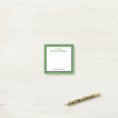 Aangepast Retro Check Patroon School Psycholoog Post-it® Notes (Op bureau)