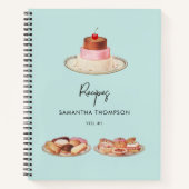 Aangepast Retro Dessert Recepten Kookboek Notitieboek (Voorkant)