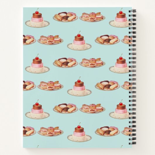 Aangepast Retro Dessert Recepten Kookboek Notitieboek (Achterkant)