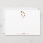 Aangepast Retro Oranje Paddenstoel Schachboard Dou Bedankkaart (Voorkant)