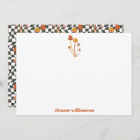 Aangepast Retro Oranje Paddenstoel Schachboard Dou