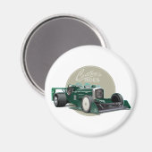 Aangepast retro raceautoconcept magneet (Voorkant / Achterkant)