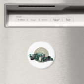 Aangepast retro raceautoconcept magneet (Insitu (Vaatwasser))
