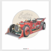 Aangepast retro raceautoconcept sticker (Vel)