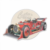 Aangepast retro raceautoconcept sticker (Voorkant)