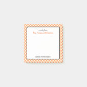 Aangepast Retro Schachbrettpatroon Schoolpsycholoo Post-it® Notes (Voorkant)