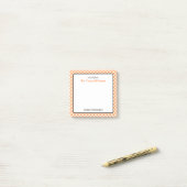 Aangepast Retro Schachbrettpatroon Schoolpsycholoo Post-it® Notes (Op bureau)