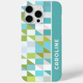 Aangepast Retro Vierkantjes Driehoeken Polygoon Ku Case-Mate iPhone Case (Achterkant)