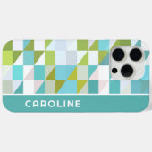 Aangepast Retro Vierkantjes Driehoeken Polygoon Ku Case-Mate iPhone Case (Achterkant (horizontaal))
