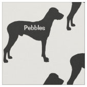 Aangepast Rhodezisch Ridgeback Dog Silhouette Stof (Close Up)