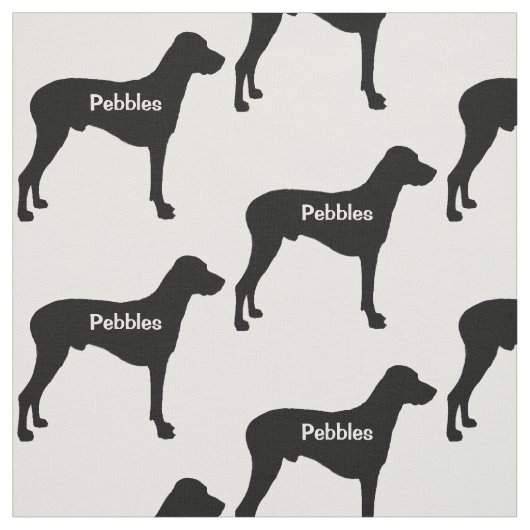 Aangepast Rhodezisch Ridgeback Dog Silhouette Stof (Swatch)