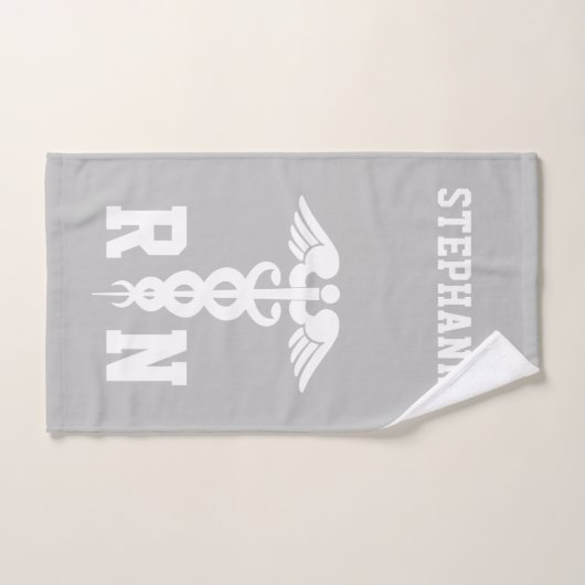 Aangepast RN geregistreerd medisch symbool van ver Handdoek (Handdoek)