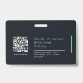 Aangepast RN ID Badge Sjabloon | Verpleegkundige (Achterkant)
