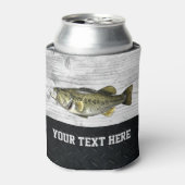 Aangepast robuuste largemouth Bass Vist wolken Blikjeskoeler (Blikje Voorkant)