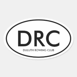 Aangepast Roeiclub Monogram Ovale Sticker