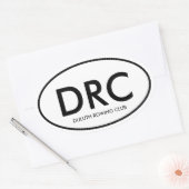 Aangepast Roeiclub Monogram Ovale Sticker (Envelop)