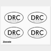 Aangepast Roeiclub Monogram Ovale Sticker (Vel)