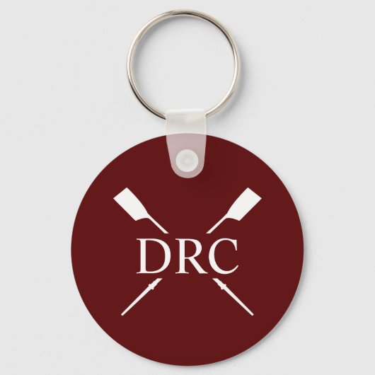 Aangepast Roeiclub Monogram Sleutelhanger (Voorkant)
