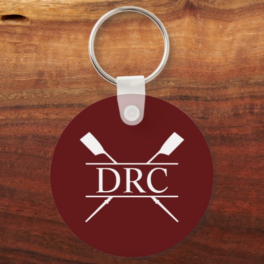 Aangepast Roeiclub Monogram Sleutelhanger (Achterkant)