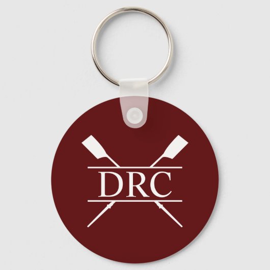 Aangepast Roeiclub Monogram Sleutelhanger (Achterkant)