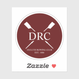 Aangepast Roeiclub Monogram Sticker