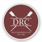Aangepast Roeiclub Monogram Sticker (Voorkant)