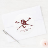 Aangepast Roeiclublogo Ronde Sticker (Envelop)