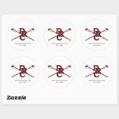 Aangepast Roeiclublogo Ronde Sticker (Vel)