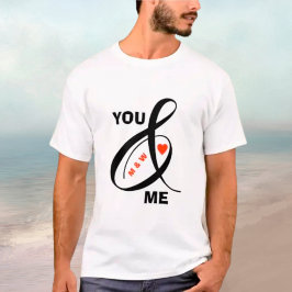 Aangepast Romantisch Initiaal T-shirt