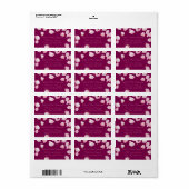 Aangepast Romantisch Roze Bloemblaadjes Adreslabel Etiket (Full Sheet)