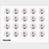 Aangepast Rond Foto Retouradres Label Sticker (Vel)