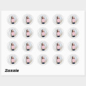 Aangepast Rond Foto Retouradres Label Sticker (Vel)