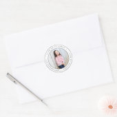 Aangepast Rond Foto Retouradres Label Sticker (Envelop)