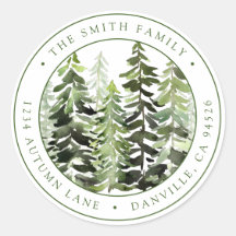 Aangepast Rond Kerst Retouradreslabel