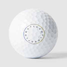 Aangepast Rond Logo met Blauwe Zilveren Gouden Fra Golfballen