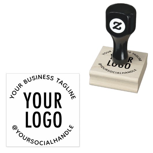 Aangepast Rond Rubber Stempel Zakelijk Bedrijfslog (Gestempeld)