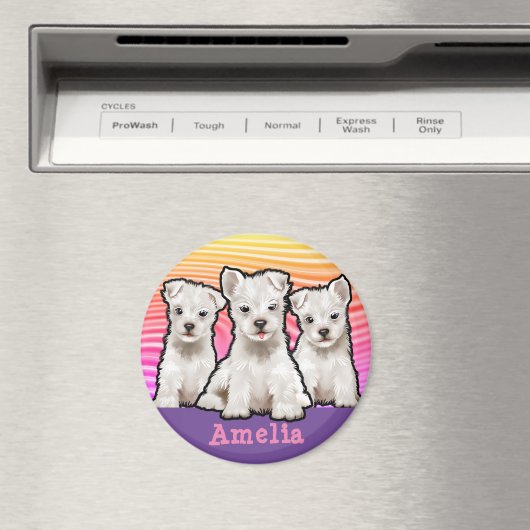 Aangepast ronde puppies voor de regenboog van Magn Magneet (Insitu (Vaatwasser))