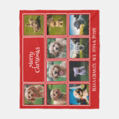 Aangepast rood 10-fotografie met prettige kerstfee fleece deken (Voorkant)