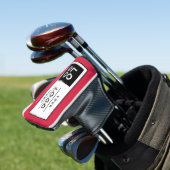 Aangepast rood bedrijfsmerk met Logo Golfheadcover (Insitu)
