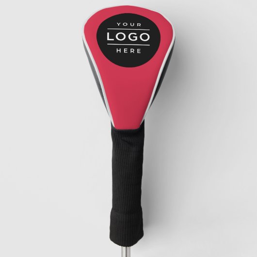 Aangepast rood bedrijfsmerk met Logo Golfheadcover (Voorkant)