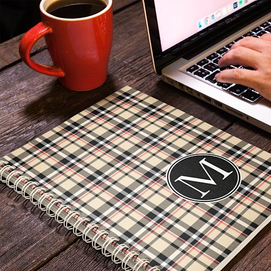 Aangepast rood beige zwart-wit vierkant geplakt pa planner