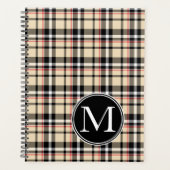 Aangepast rood beige zwart-wit vierkant geplakt pa planner (Voorkant)