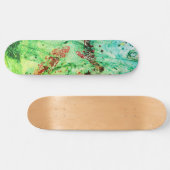 Aangepast rood Blauw Geel Groen Modern Abstract Persoonlijk Skateboard (Horizontaal)